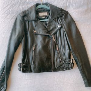 Michael Kors black leather jacket